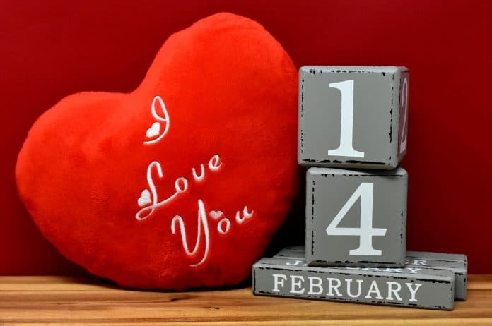 Valentinstag 14 Februar Liebe Grußkarte Datum