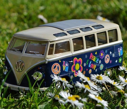 Vw Bulli Wiese Peace Vw Bus Volkswagen Camper