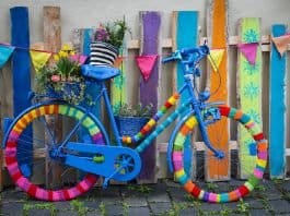 Rad Fahrrad Radfahren Radsport Farben Bunt Häkeln