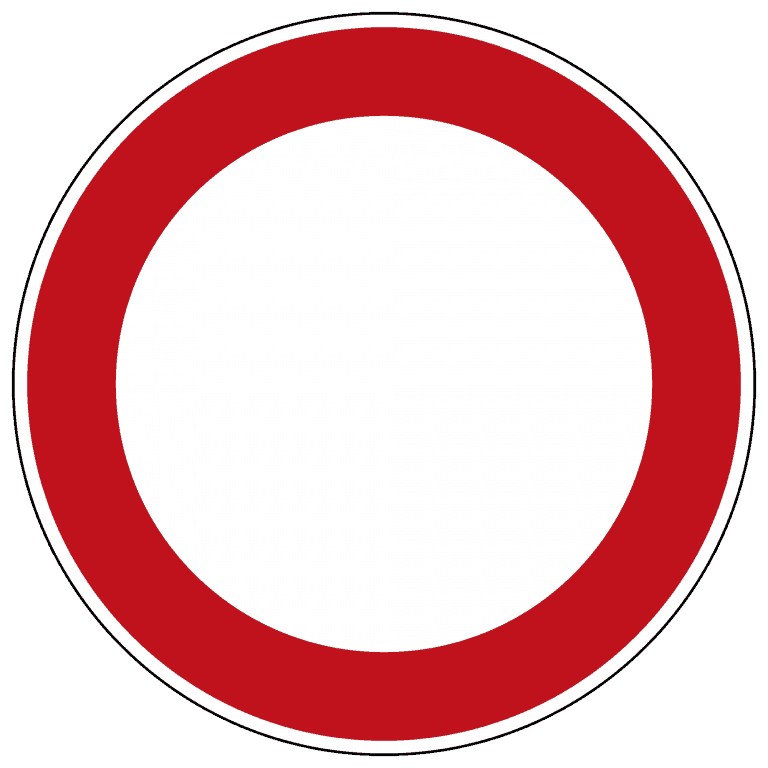 durchfahrt verboten schild auch für fahrräder