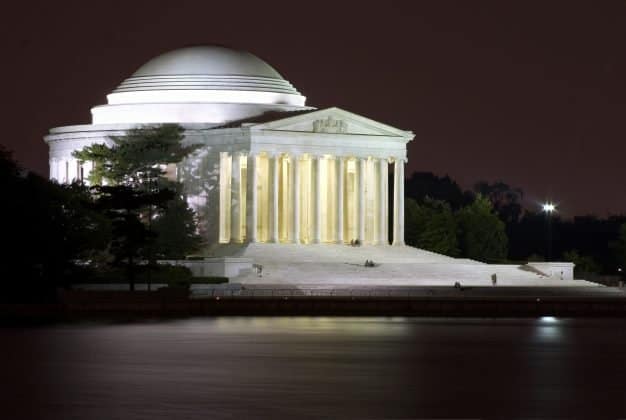 Jefferson Memorial at Night courtesy of washington.org