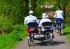 Fahrradtour durch den Schilder-Wald Doppel-Rider Dreirad Dreirad Zyklus Radfahren