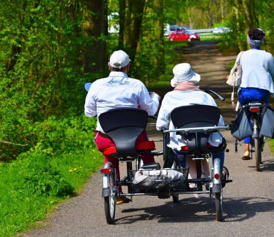 Doppel-Rider Dreirad Dreirad Zyklus Radfahren