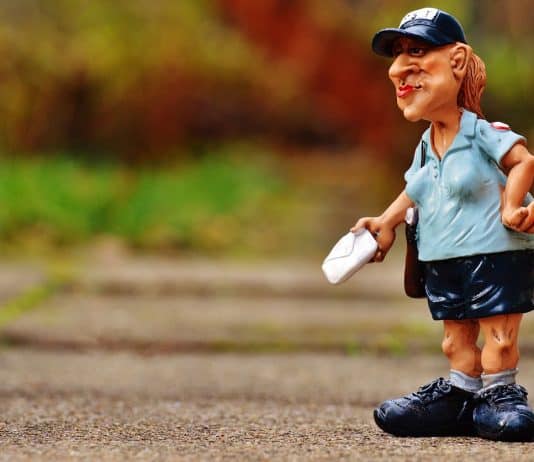 Postbotin Beamtin Brief Zustellen Zustellung