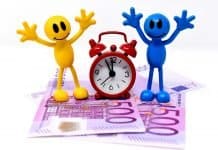 Kinderkrankengeld auch nach dem 12. Geburtstag Zeit Ist Geld Geldscheine Figuren Lustig Uhr