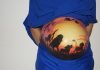 Phasen der Geburt Bauch-Malerei König Der Löwen Schwanger Baby