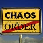 Chaos Ordnung Chaostheorie Verkehrsschild