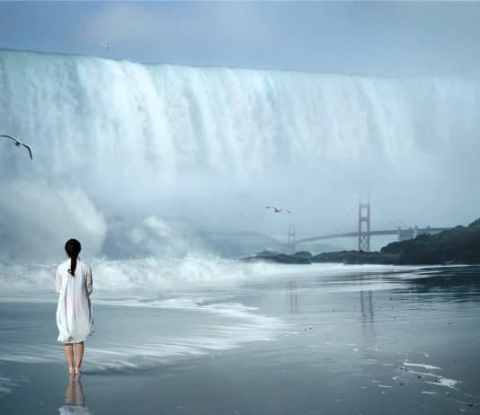 wasserfall welle fantastisch frau natur wasser