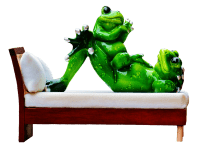 Damit kleine Prinzen und Prinzessinnen traumhaft schlafen – die richtige Kindermatratze Mama Und Kind Frösche Bett Liegen Lustig Niedlich