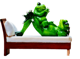 Damit kleine Prinzen und Prinzessinnen traumhaft schlafen – die richtige Kindermatratze Mama Und Kind Frösche Bett Liegen Lustig Niedlich