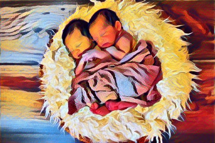Zwillinge Jungen Babys Säuglinge Neugeborene