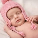 Neugeborene Baby Mädchen Rosa Hut Niedlich Decke