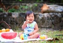 Ernährung von Babys Picknick Baby Essen Niedlich Kinder Lebensmittel