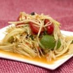 Papaya Salat Thailändisch Lebensmittel Asiatische