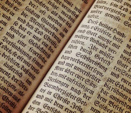 Bibel Buchseite Schrift Textur Hintergrund Buch