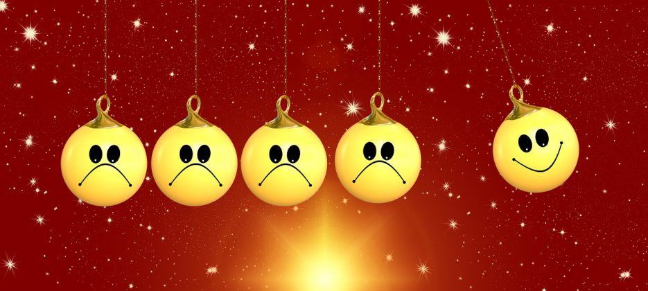 Weihnachten Glücklich Positiv Emotionen Kugel Ball
