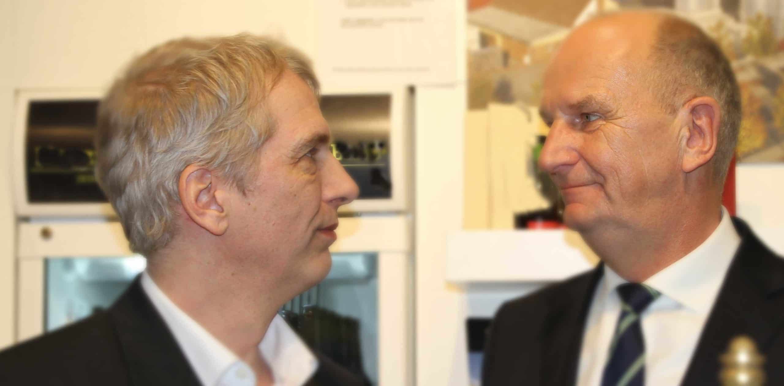 Dietmar Woidke Ministerpräsident Brandenburg 2020 im Gespräch mit Stefan Fritsche auf der Grünen Woche