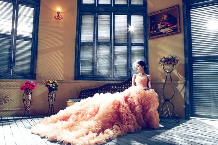 Brautkleider Braut Rosa Elegant Extravagante