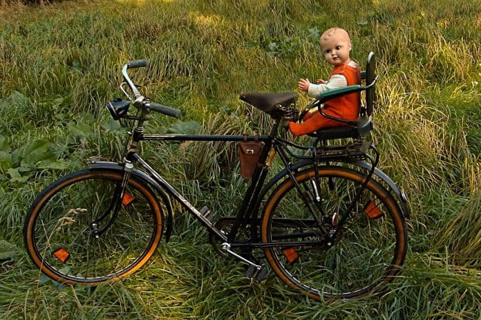 Fahrrad Alt Puppe Kindersitz