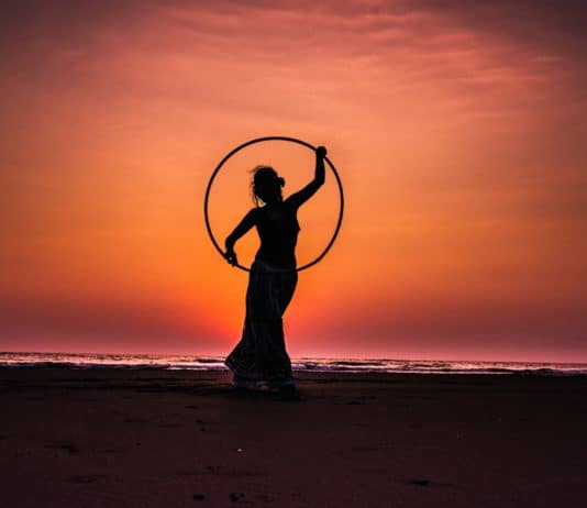 alternativen fitnessstudio, hula hoop reifen, dame, reifen