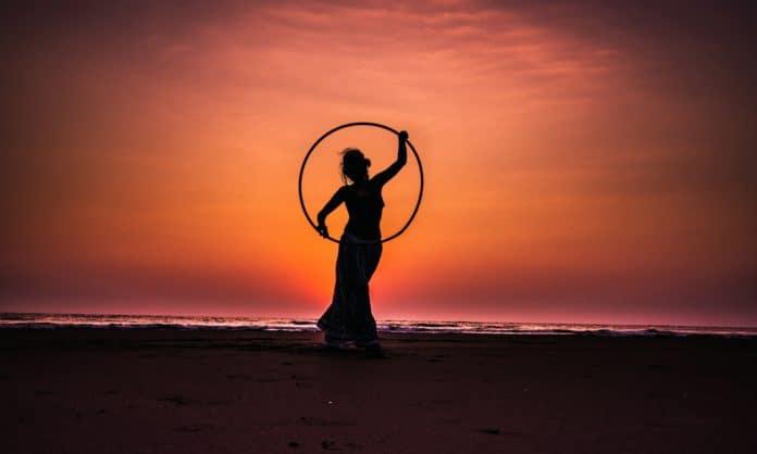 alternativen fitnessstudio, hula hoop reifen, dame, reifen