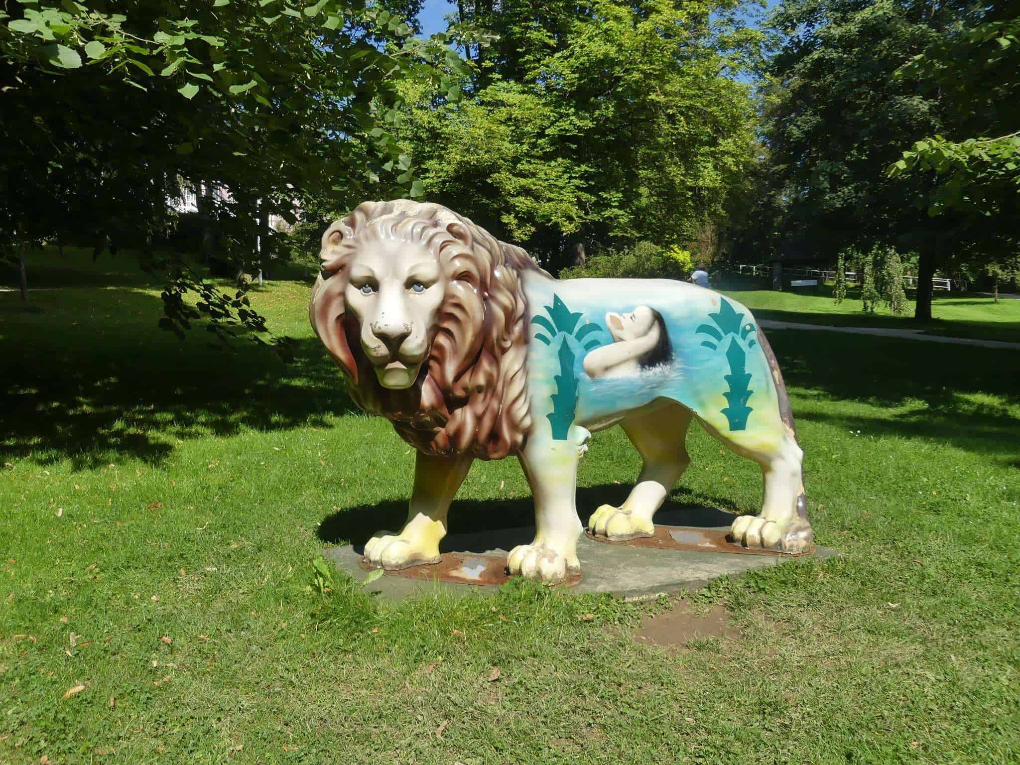 Der bayerische Löwe im Kurpark