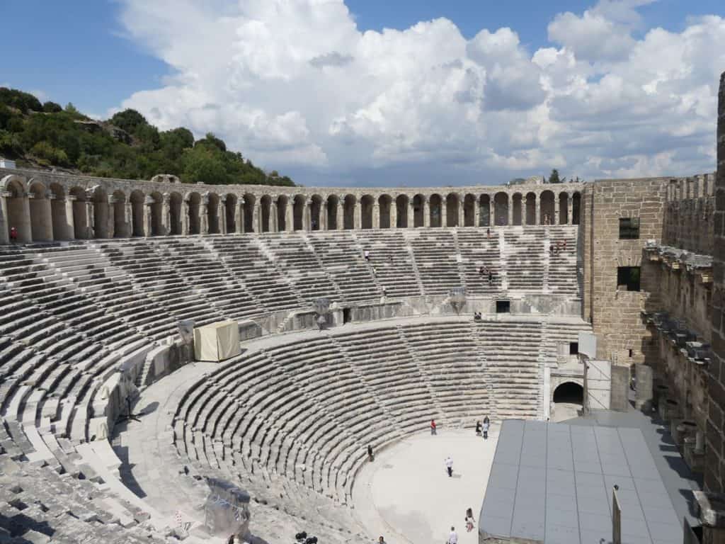 Antalya an der Türkischen Riviera. Amphitheater Aspendos