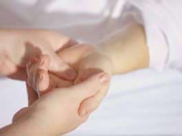 Karpaltunnelsyndrom , hände, massage, behandlung