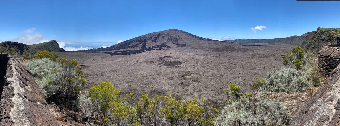 Panorama vom Vulkan Piton de la Fournaise