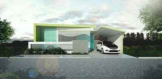 Photo designing modern house