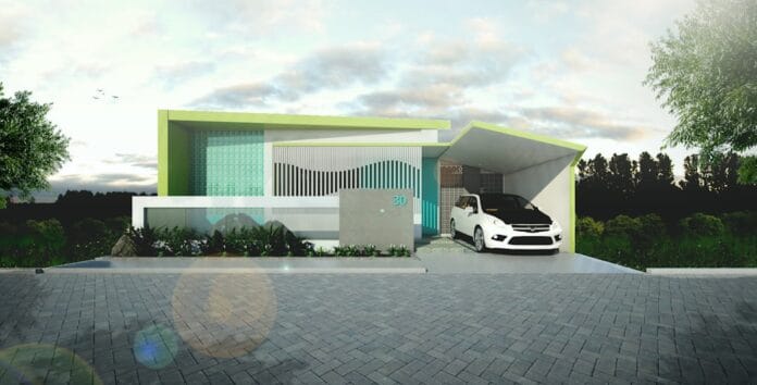 Photo designing modern house